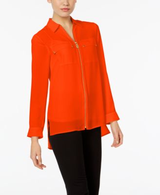 michael kors orange blouse