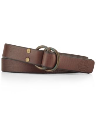 Polo Ralph Lauren - Men's Distressed-Leather O-Ring Belt