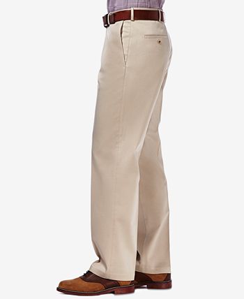 Haggar Mannen Premium No Iron Khaki Classic Fit Uitbreidbare Taille Platte Voorbroek Regular En Big Tall Maten Houtskool Hei 34w 34l 1584126195