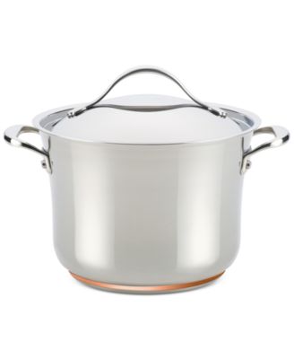 Anolon - Nouvelle Copper Stainless Steel 6-1/2-Quart Covered Stockpot