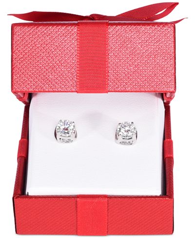 TruMiracle® Diamond Spiral Stud Earrings (1-1/4 ct. t.w.) in 14k Gold or White Gold