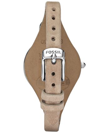 Fossil - Women's Georgia Sand Leather Strap Watch 32mm ES2830