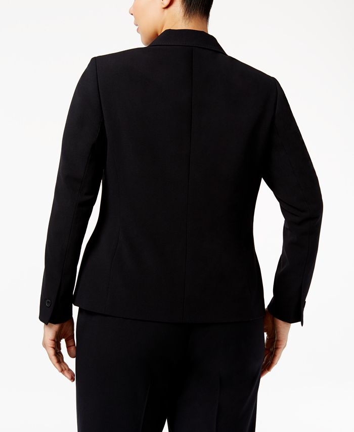 Anne Klein Plus Size One-Button Blazer - Macy's