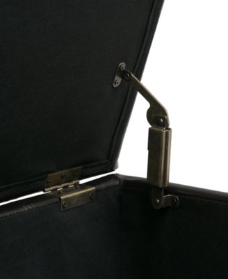 Poway Faux Leather Rectangular Storage Ottoman