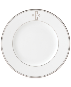 Lenox Federal Platinum Monogram Dinner Plate Block Letters