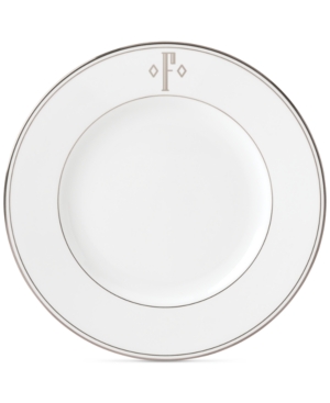 Lenox Federal Platinum Monogram Dinner Plate Block Letters