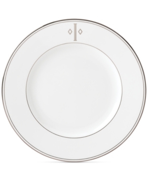 Lenox Federal Platinum Monogram Dinner Plate Block Letters