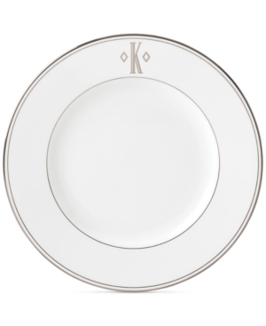 Lenox Federal Platinum Monogram Dinner Plate Block Letters