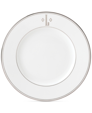 Lenox Federal Platinum Monogram Dinner Plate Block Letters
