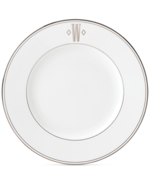 Lenox Federal Platinum Monogram Dinner Plate Block Letters