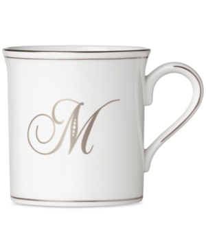 Lenox Federal Platinum Monogram Mug Script Letters