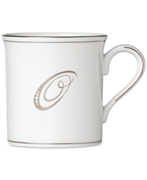 Lenox Federal Platinum Monogram Mug Script Letters