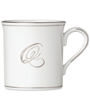 Lenox Federal Platinum Monogram Mug Script Letters