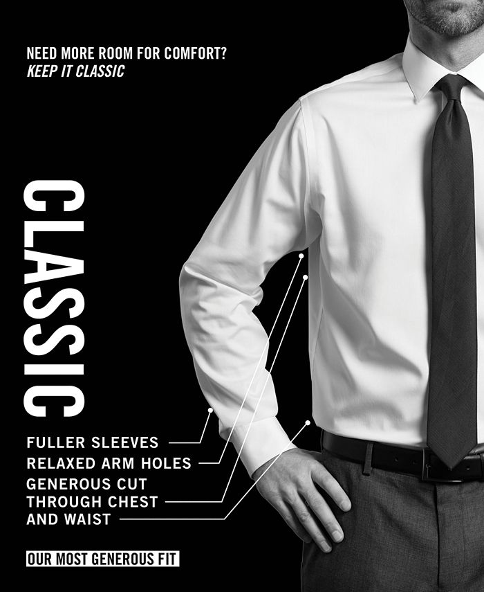 Geoffrey Beene Men's ClassicFit Wrinkle Free Aloe Wash Dress Shirt