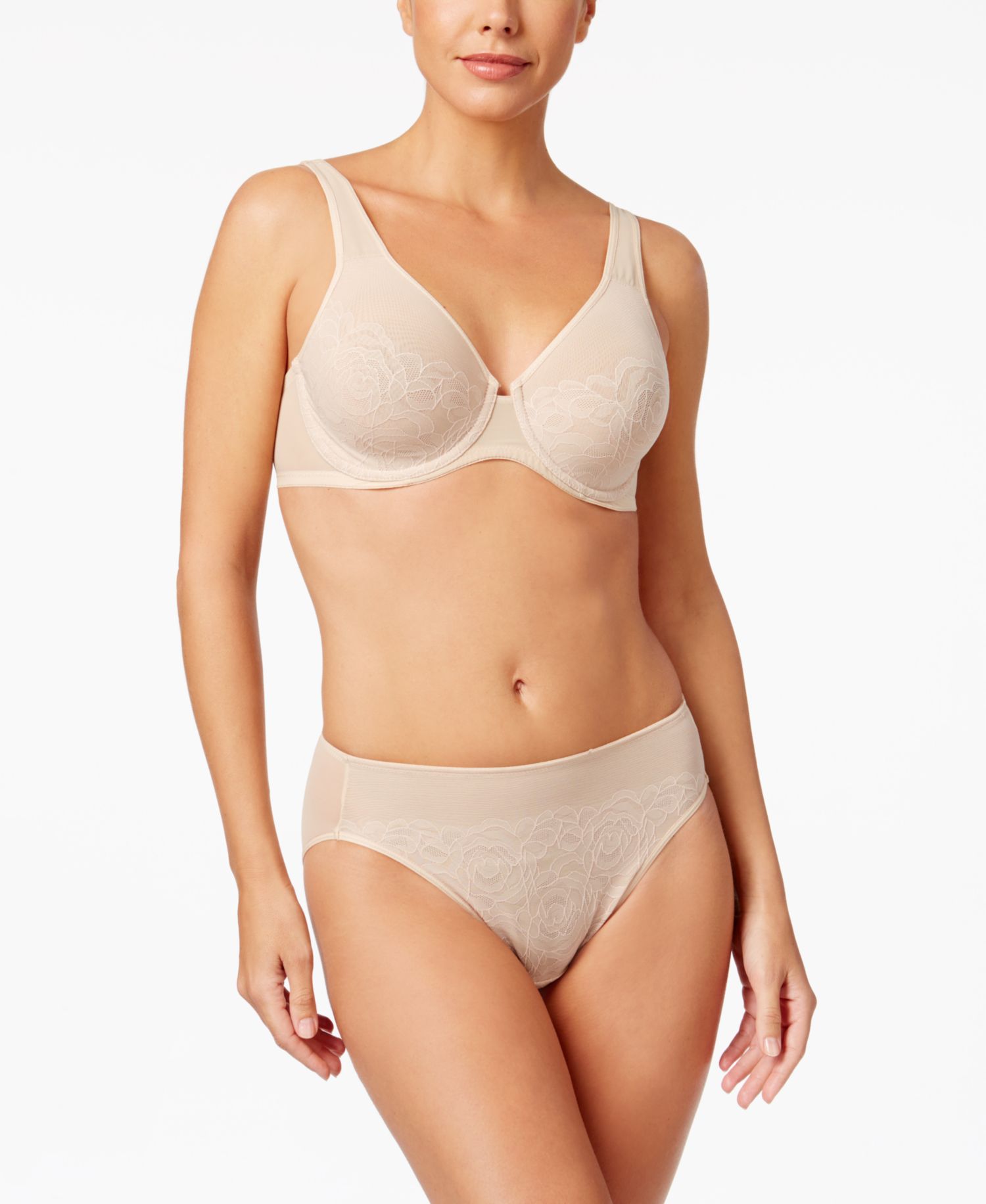 Stark Beauty Rose-Lace Molded Underwire Bra 855225