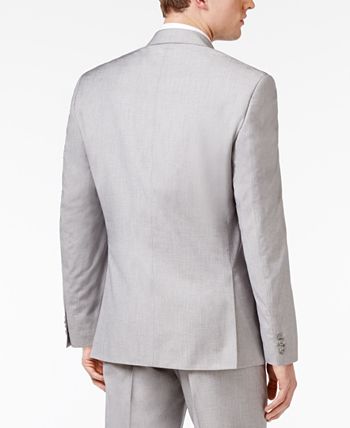 Sean John CLOSEOUT Men s Classic Fit Gray and Silver Sharkskin
