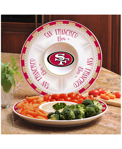 Memory Company San Francisco 49ers Ceramic Chip & Dip Plate