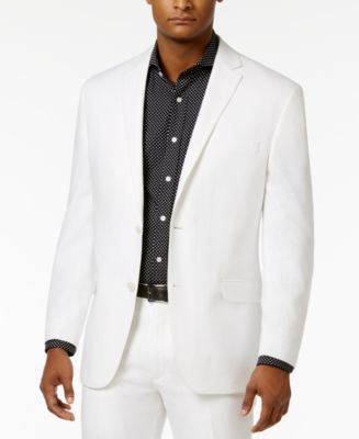 Sean John Men's Classic-Fit White Linen Suit Jacket - Macy's