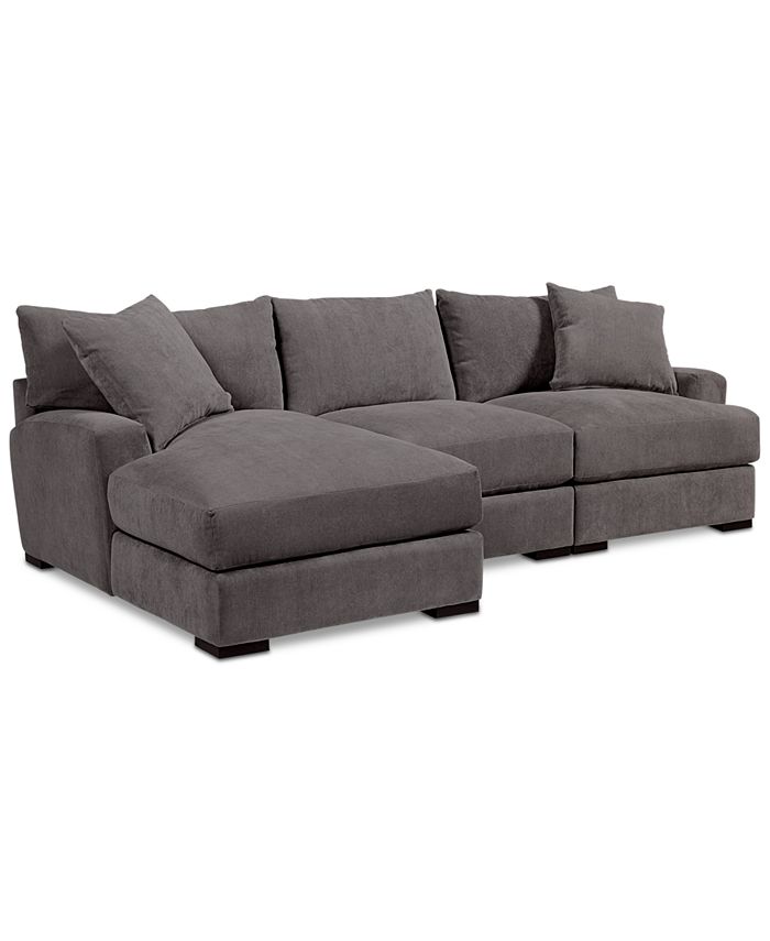 Furniture Rhyder 3 Pc Fabric Sectional, Macys Sofa Bed Sectional