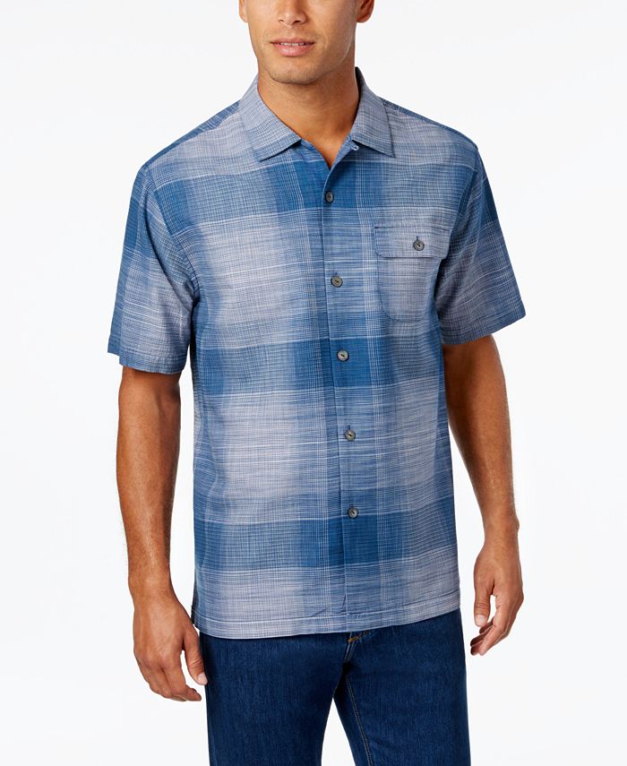 Tommy Bahama Men's Silk Orinoco Two-Tone Grid Pattern Shirt & Reviews ...