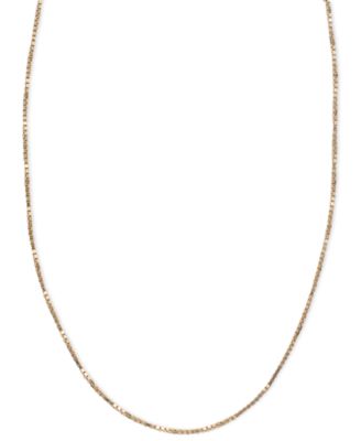 14k Pink Gold Necklace 16-20 Box Chain 5/8mm