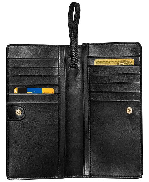 COACH Slim Wallet in Polished Pebble Leather Handbags & Accessories