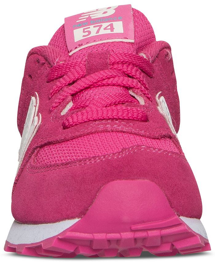 New Balance Big Girls' 574 High Visibility Casual Sneakers Macy's