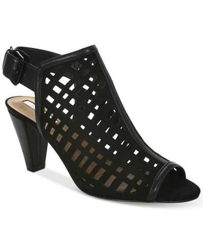 Tahari Evalyn Cutout Peep-Toe Shooties