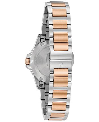 Bulova - Women's Diamond Accent Marine Star Two-Tone Stainless Steel Bracelet Watch 32mm 98R234