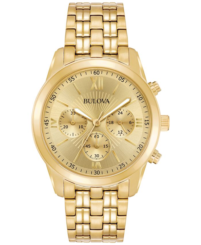 Bulova Men's Chronograph Sport GoldTone Stainless Steel Bracelet Watch