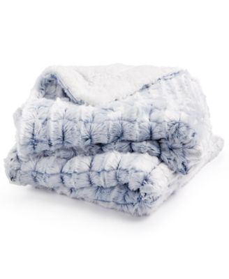 Reversible Micromink to Faux-Sherpa Tie-Dye Throw, 50" x 60", Exclusively at Macy’s
