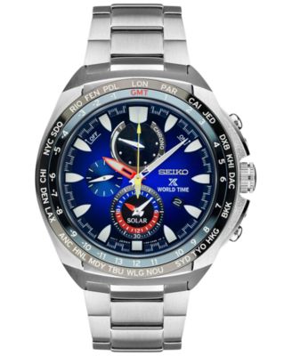 Seiko - Men's Solar Chronograph Prospex Special Edition Kojiro Shiraishi Stainless Steel Bracelet Watch 44mm SSC549