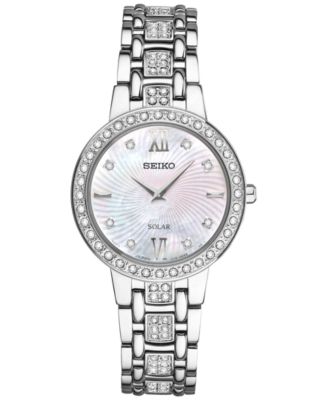 Crystal Stainless Steel Bracelet Watch 