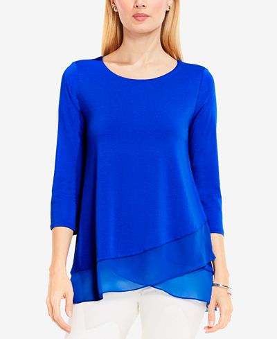 Vince Camuto Asymmetrical-Hem Top