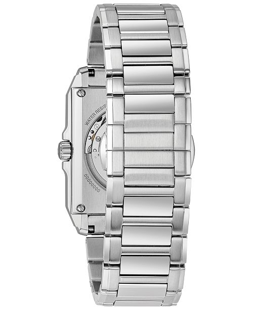 Bulova Men's Automatic Stainless Steel Bracelet Watch 35x49mm 96A194 ...