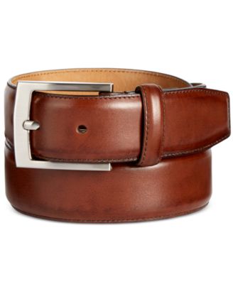 mens brown leather dress belt