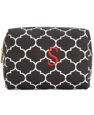 Cathy's Concepts Personalized Black Moroccan Lattice Cosmetic Bag