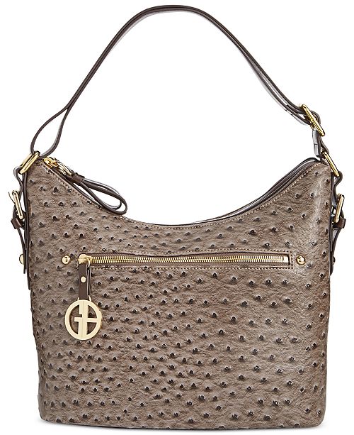 Giani Bernini Embossed Faux Ostrich Hobo Created For Macy S