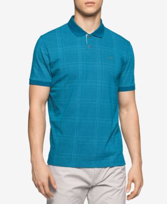 Calvin Klein Men's Liquid Touch Pattern Polo Shirt - Macy's