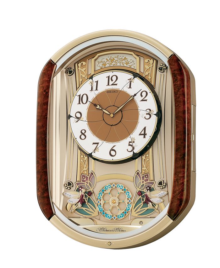 Seiko - Wall Clock, Wood Melodies in Motion Wood