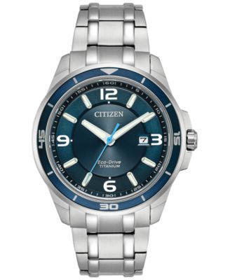 Citizen - Men's Eco-Drive Titanium Bracelet Watch 42mm BM6929-56L
