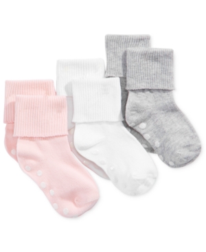 image of First Impressions Baby Girls 3-Pk. Cuffed Low-Cut Socks, Created for Macy-s