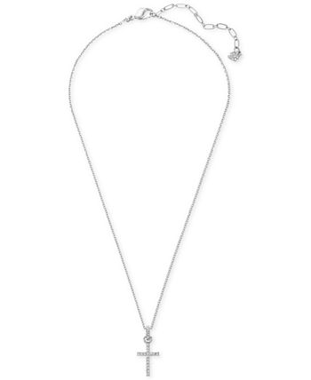 Women's swarovski cross best sale necklace