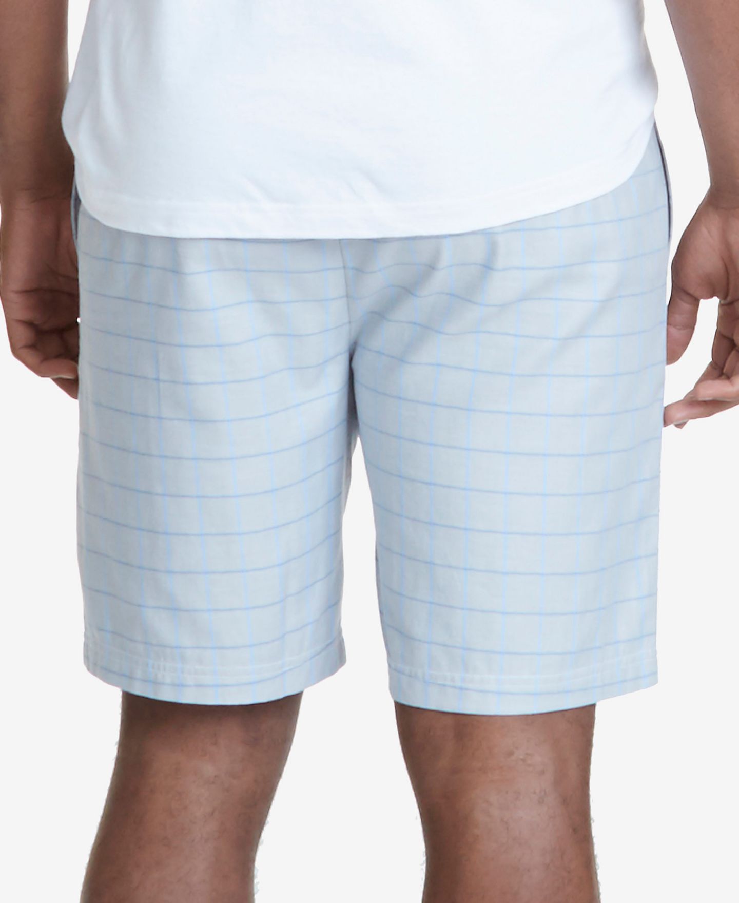 Пижамные шорты Windowpane для мужчин, хлопок — Nautica, цвет: Натуральный серый — фото 2