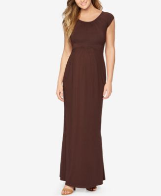 Isabella Oliver - Maternity Cap-Sleeve Maxi Dress