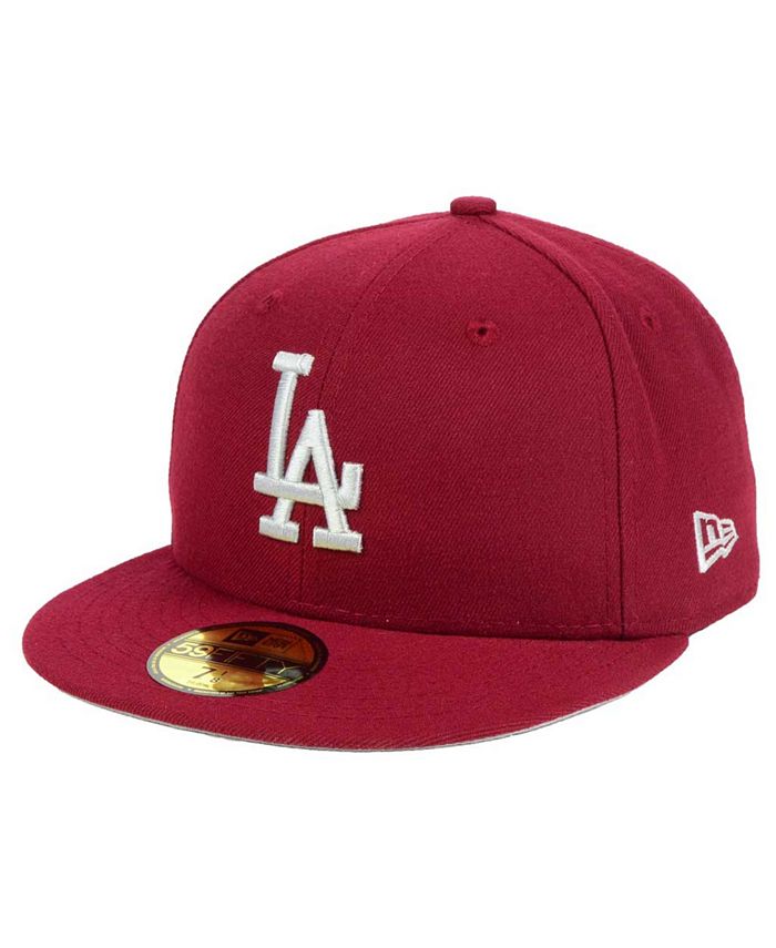 New Era Los Angeles Dodgers Cardinal Gray 59FIFTY Cap - Macy's