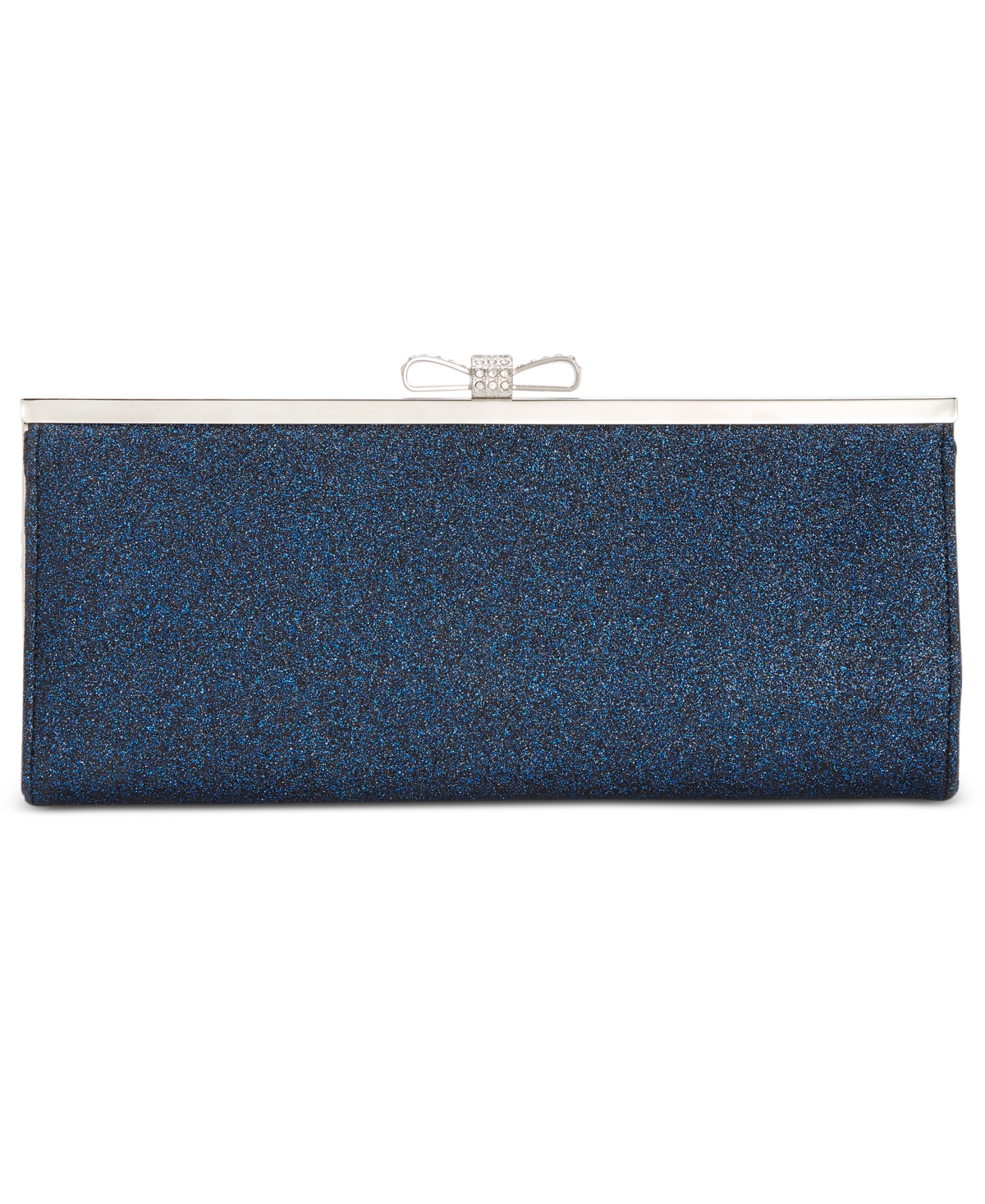 Inc International Concepts Carolyn Glitter Clutch, Created For Macy's In Navy,silver