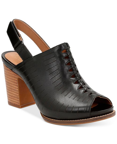 Clarks Women&#39;s Briatta Key Slingback Block-Heel Sandals & Reviews - Sandals & Flip Flops - Shoes ...