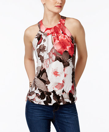 Floral-Print Halter Top, Only at Macy's