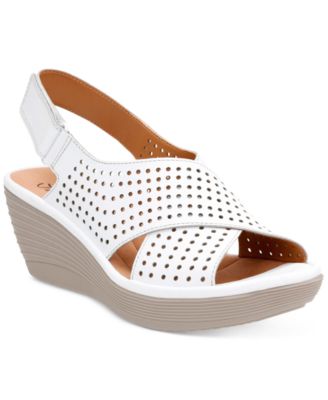 macy's clarks wedge sandals